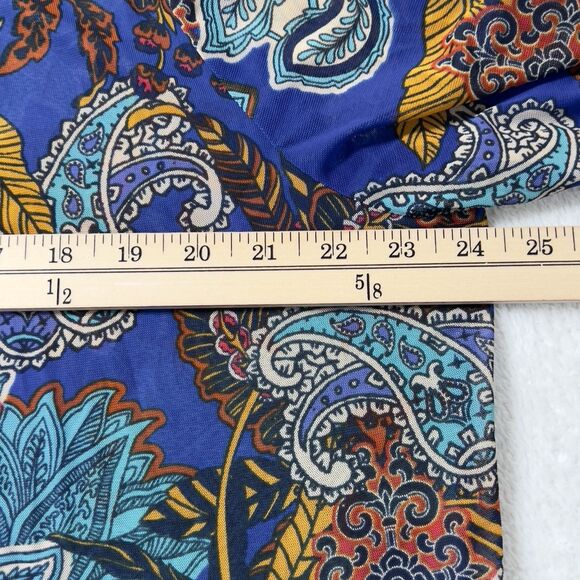 Susan Graver Sheer Mesh Cardigan Top Womens XLP Floral Print Ruched Sleeve - Picture 8 of 10